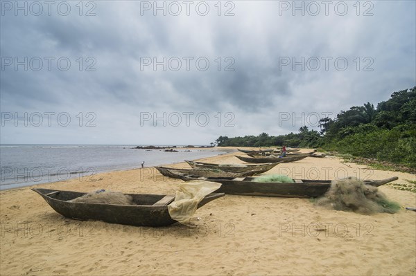 Fishing boats on the beach of Kribi
