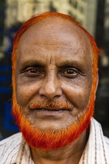 Man with a coloured beard