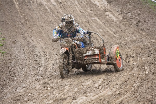 Motorcycle team at a motocross race