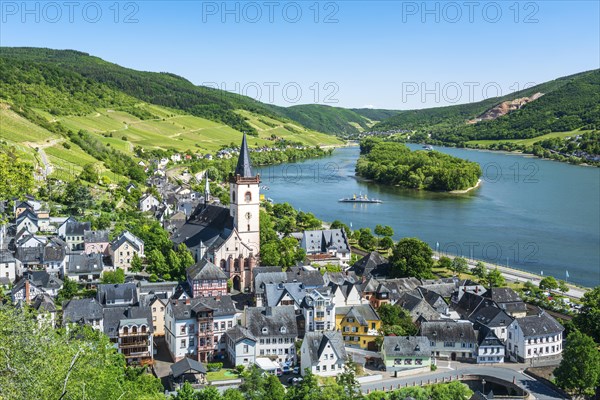 View of Lorch on the Rhine with St. Martin's Church