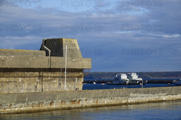 Former U-boat repair yard Brest of the German Kriegsmarine from 1940 to 1944