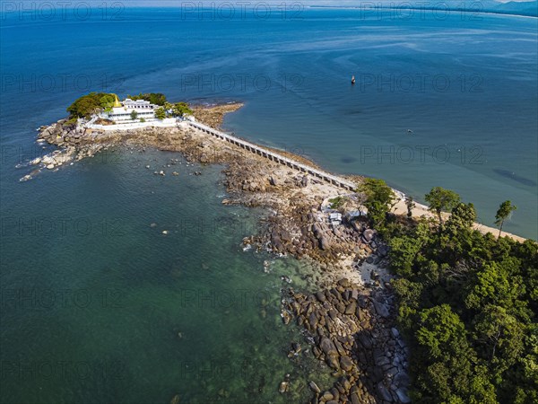Aerial from the Myaw Yit Pagoda in the ocean near Dawei