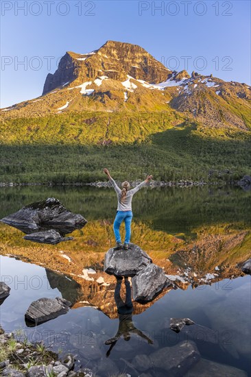 Hiker at the lake