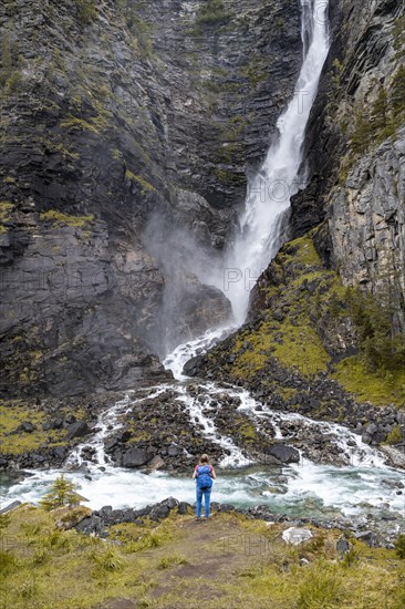 Hiking at the river Driva