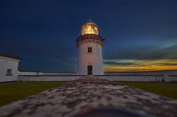 St. John`s Point lighthouse at dusk