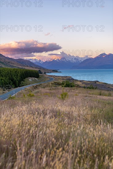 View of Mount Cook at sunset