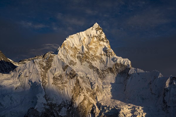 View from Kala Patthar in the evening light on Nuptse west flank
