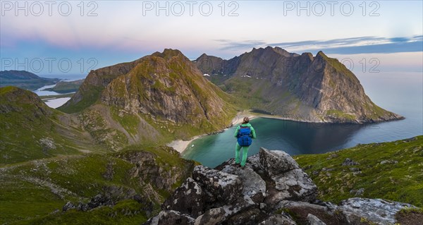 Hiker on top of Ryten