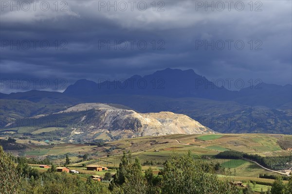 Mine tailings in sunlight