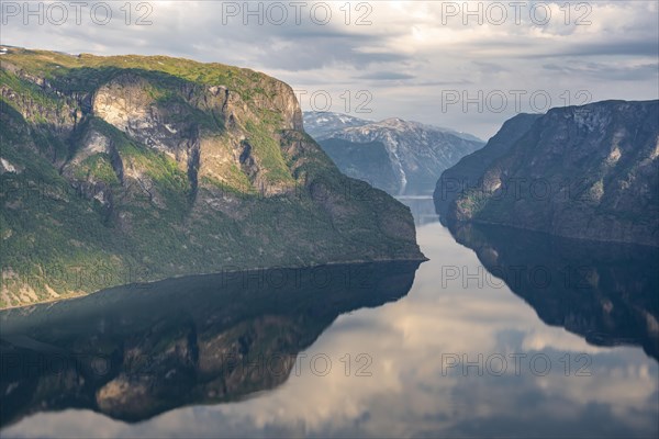 Mountains reflected in the water