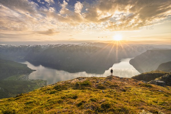 Hiker enjoying view