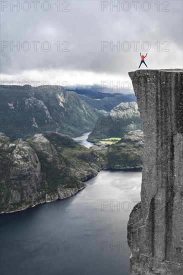 Person jumps into the air