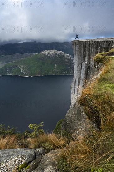 Person jumps into the air