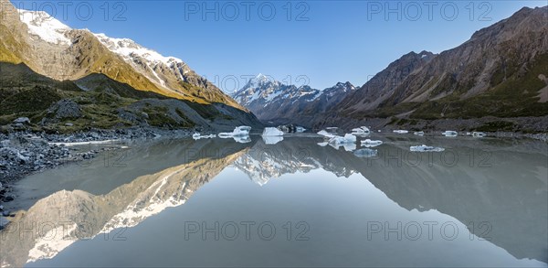 Reflection in Hooker Lake at sunrise