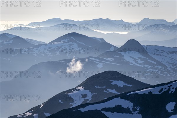 Glacier and mountains in Jostedalsbreen National Park