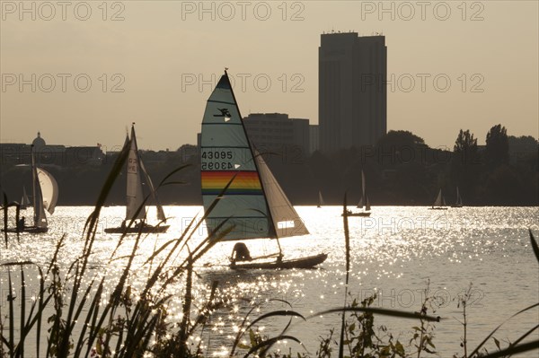 Sailboats on the Alster