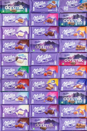 Milka chocolates different varieties wallpaper