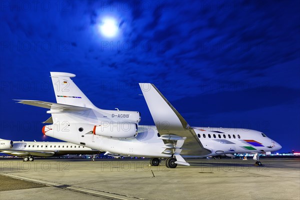 A Dassault Falcon 8X of VW Air Services with registration D-AGBB at Stuttgart Airport