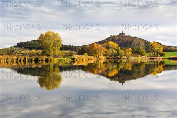 Landscape with lake in autumn
