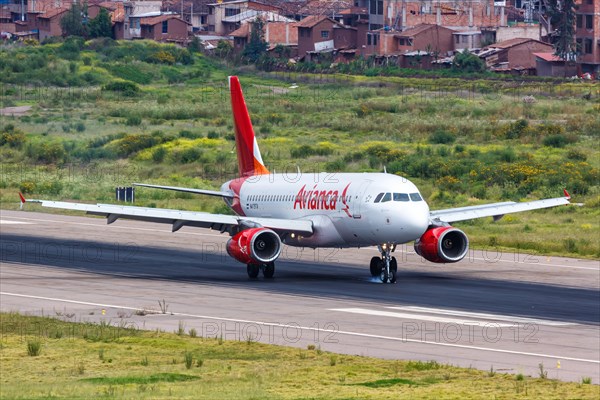 An Airbus A320 of Avianca Costa Rica with the registration N479TA at Cuzco Airport