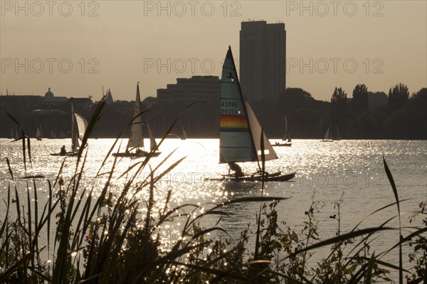 Sailboats on the Alster