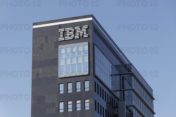 Logo IBM at the Duesseldorf branch