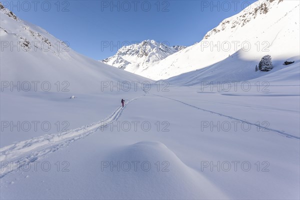 Lonely ski tourer