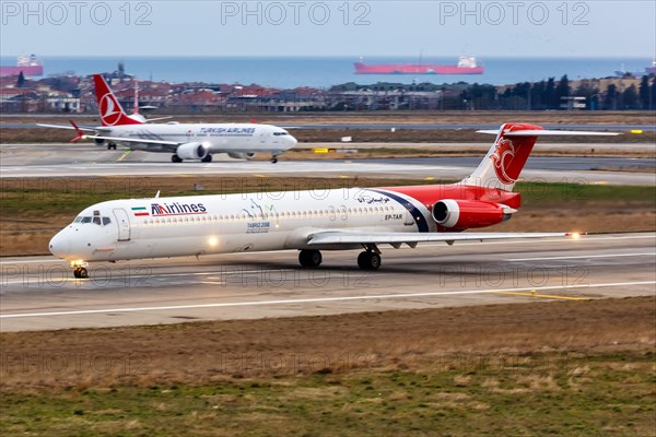 A McDonnell Douglas MD-83 of ATA Airlines with registration EP-TAR at Istanbul Atatuerk Airport