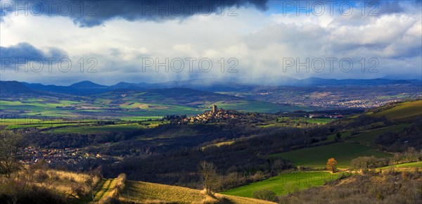 View of Montpeyroux and Limagne plain