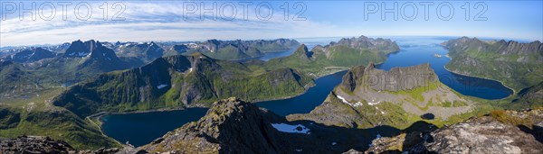 Mountain panorama from the top of Grytetippen