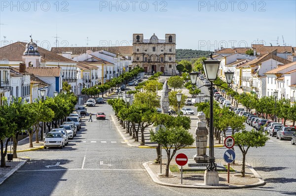 Republic square in city center of historic Vila Vicosa