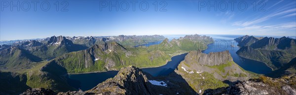 Mountain panorama from the top of Grytetippen