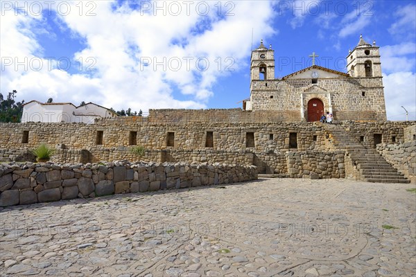 Inca Sun Temple with attached cathedral from the colonial period