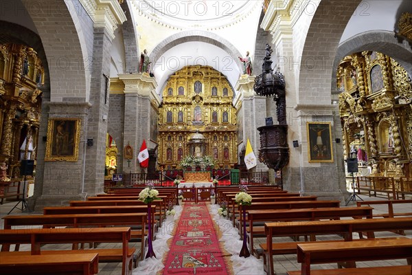 Interior with altar of the cathedral