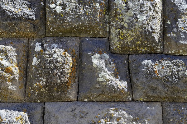 Inca stone wall with precise stone setting