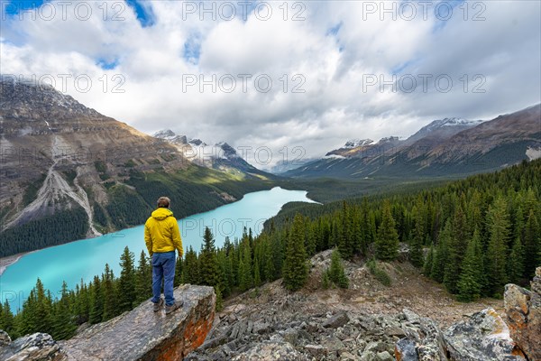 Hiker looking into the distance