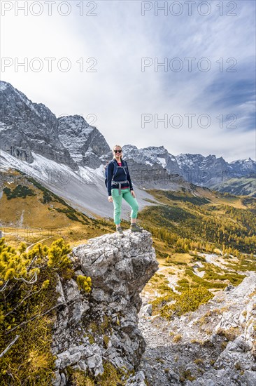 Hiker on a rock