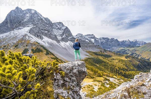 Hiker on a rock