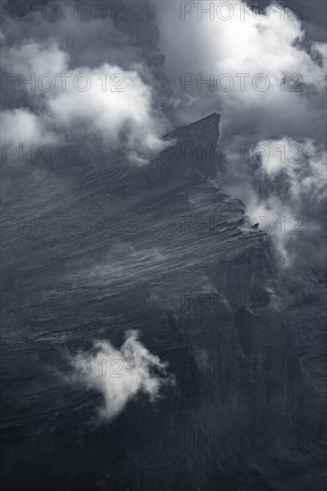 Rocks in fog