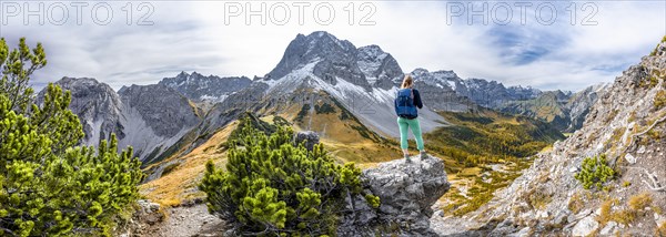 Hiker on a rock