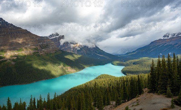 Cloudy mountain peaks