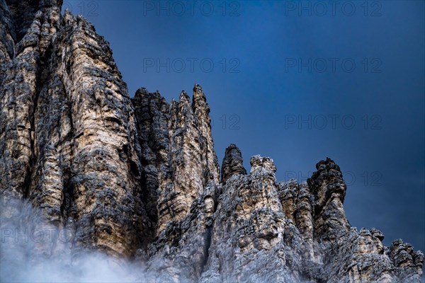 Peak of Monte Pelmo with clouds