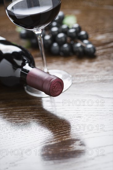 Abstract wine bottle