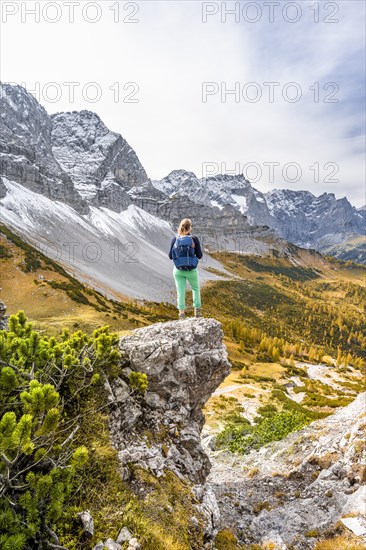 Hiker on a rock