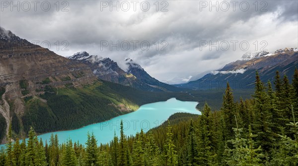 Cloudy mountain peaks
