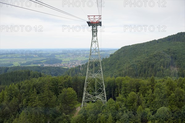 View from the gondola of the Hochfellnbahn