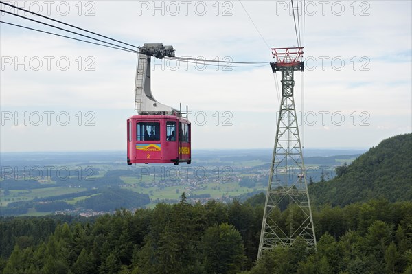 View from the gondola of the Hochfellnbahn