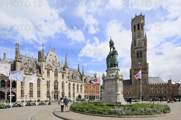 Market with Belfry Tower and Cloth Hall