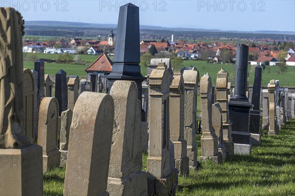 Old Jewish cemetery since 1432 with view of Roedelsee