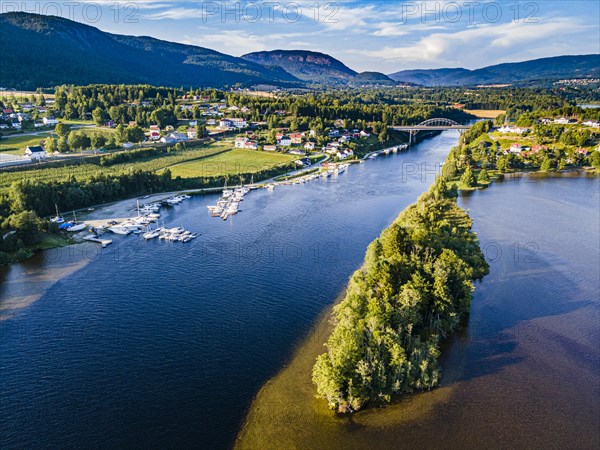Aerial of the Norsjofjord at Akkerhauge